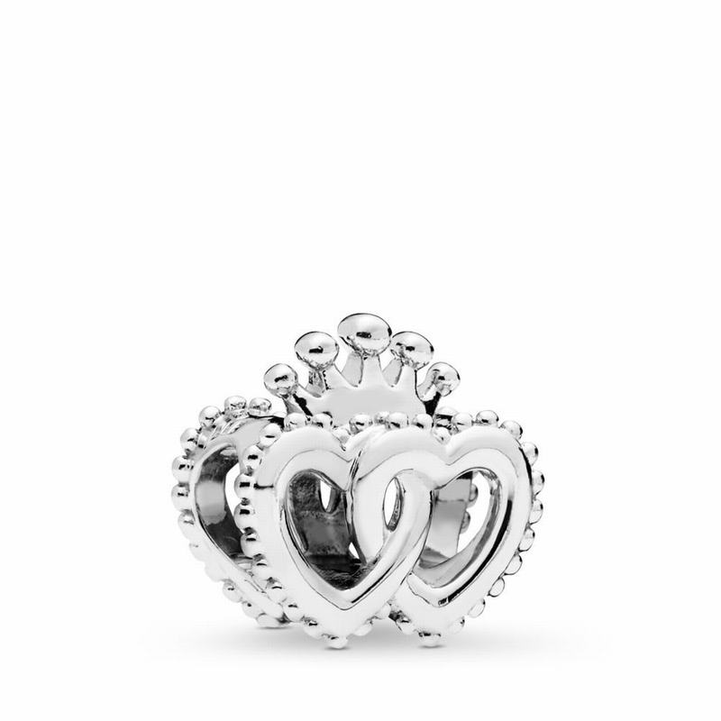 Pandora United Regal Hearts Charm Silver Egypt ZF7698324